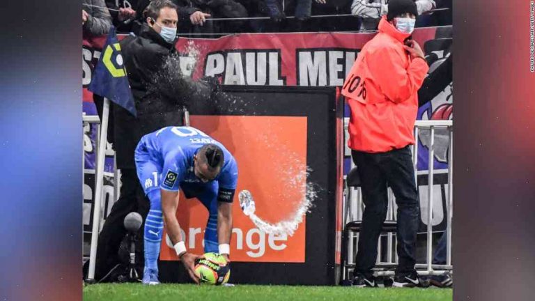 The Man With the Strawball: Referee Stopped Angers-Bordeaux Match When Fan Threw Water Bottle Onto the Field